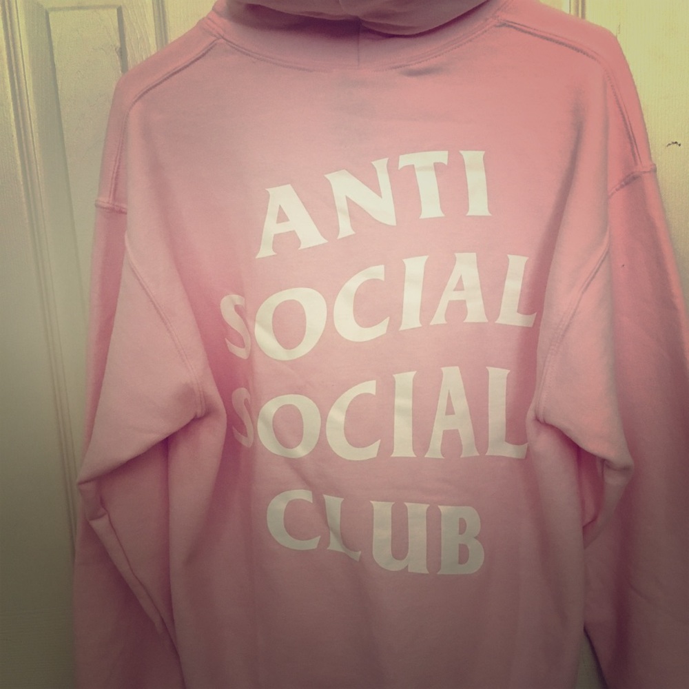 Anti Social Club Pink Hoodie